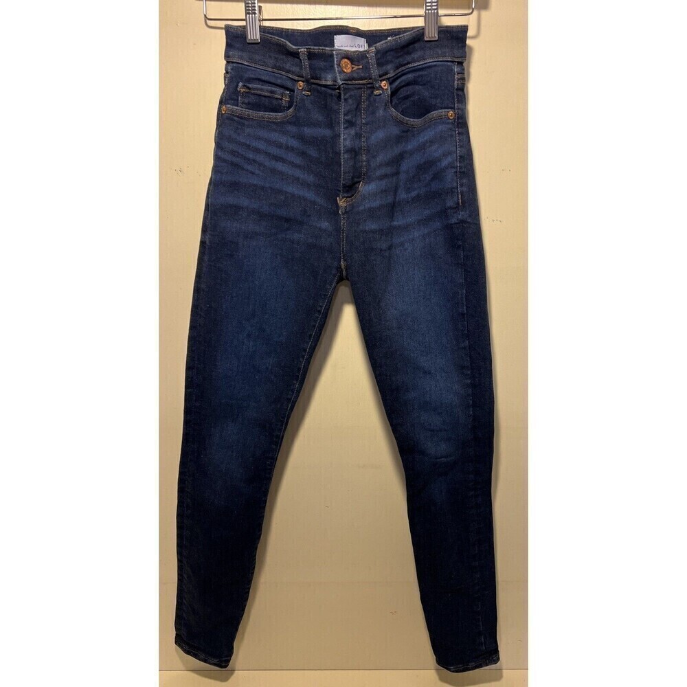 Ann Taylor Loft Skinny  Denim Blue Dark Wash Sculpt‎ Jegging Women’s SZ 26 2